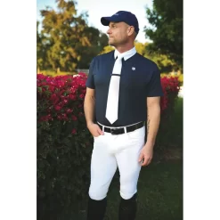 Romfh Men's Polo Short Sleeve Show Shirt - Navy/White