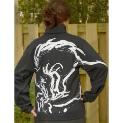 Animals To Wear "Big Horse, No Rider" 1/4 Zip Sweatshirt - Black