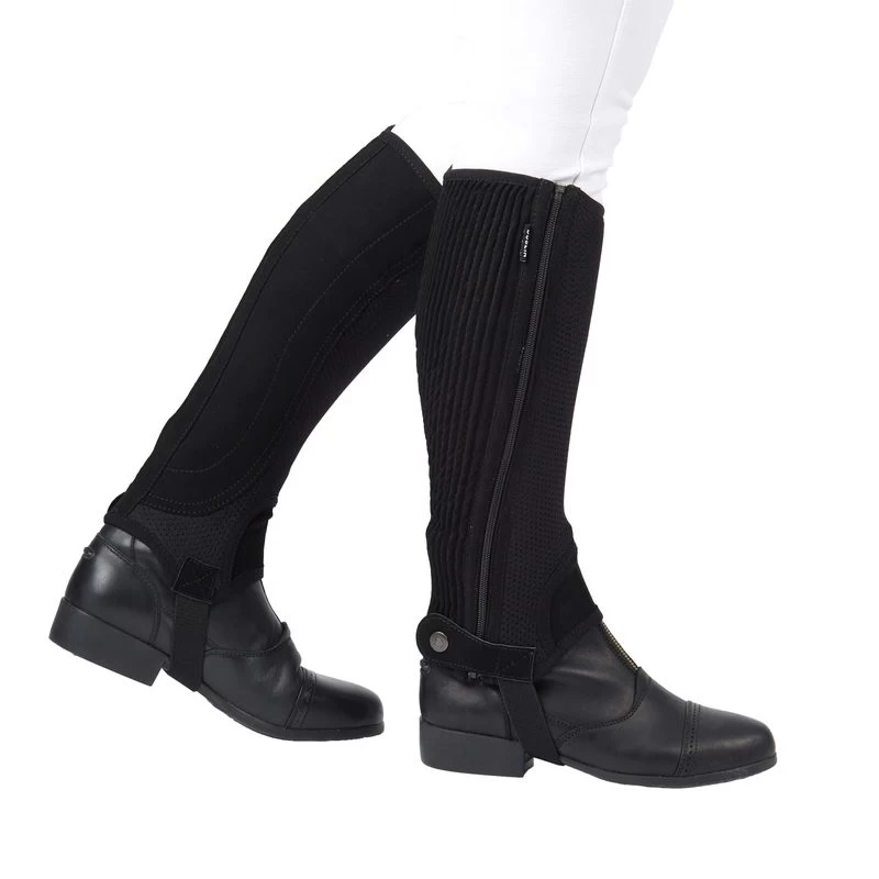Dublin Easy-Care Mesh Half Chaps II - Black 1 Dublin Easy-Care Mesh Half Chaps II - Black