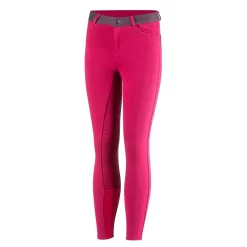 Horze Kids' Lilian Full Seat Breeches - Cerise Red/Plum Perfect -Equestrian Clothing Store 349173 800 800