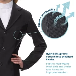 Ovation Women's Elegance Hybrid Show Coat - Black -Equestrian Clothing Store 393811 800 800