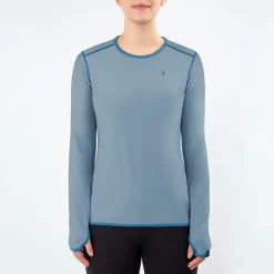 Irideon Women's Air-Tech Baselayer Crew - Mineral Blue/Stellar Blue