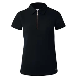 Horze Women's Lia Organic Cotton Polo - Black