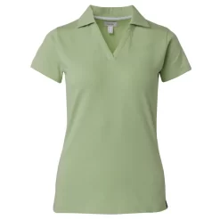Horze Women's Kia V Neck Polo - Foam Green