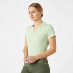 Horze Women's Kia V Neck Polo - Foam Green -Equestrian Clothing Store 532049 800 800
