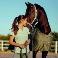 Horze Women's Kia V Neck Polo - Foam Green -Equestrian Clothing Store 532052 800 800