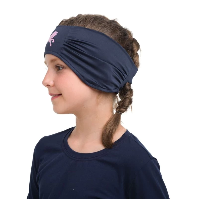 Cavalliera Kids' Pony Ear Warmer - Navy Blue 2 Cavalliera Kids' Pony Ear Warmer - Navy Blue - Image 2