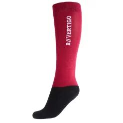 B Vertigo Beryl Wool Bamboo Riding Socks - Barberry Red