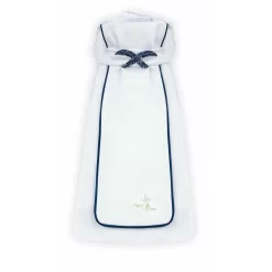 Fair Play Luxy Ready Tied Stock Tie - White/Navy