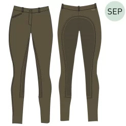 Horze Women's Active Full Seat Breeches - Dark Olive -Equestrian Clothing Store 600812 800 800