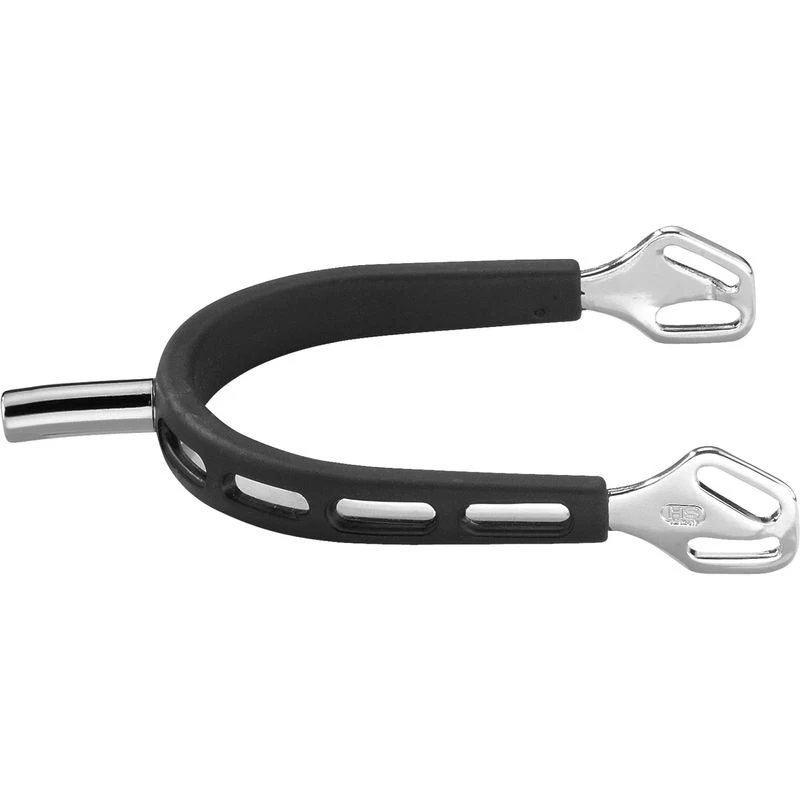 Herm Sprenger 25mm Flat Neck Ultra Fit Extra Grip Spurs - Stainless Steel/Black Grip 1 Herm Sprenger 25mm Flat Neck Ultra Fit Extra Grip Spurs - Stainless Steel/Black Grip
