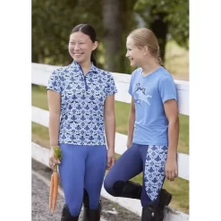 Kerrits Kids' Always Cool Print Ice Fil Short Sleeve Shirt - Ink Painted Horse -Equestrian Clothing Store 609088 800 800