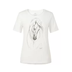 EQL Women's Graceful Horse T-Shirt - Soft White
