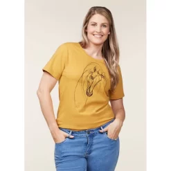 EQL Women's Graceful Horse T-Shirt - Dijon -Equestrian Clothing Store 645220 800 800