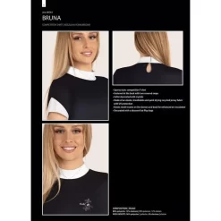 Fair Play Women's Bruna Short Sleeve Competition Shirt - Black 5 Fair Play Women's Bruna Short Sleeve Competition Shirt - Black -Equestrian Clothing Store 655141 800 800