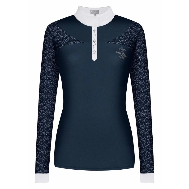 Fair Play Women's Alexis Long Sleeve Competition Shirt - Navy 1 Fair Play Women's Alexis Long Sleeve Competition Shirt - Navy