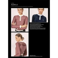 Fair Play Women's Alexis Long Sleeve Competition Shirt - Navy 5 Fair Play Women's Alexis Long Sleeve Competition Shirt - Navy -Equestrian Clothing Store 655797 800 800