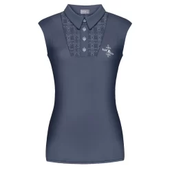 Fair Play Women's Alina Sleeveless Polo Shirt - Steel Blue