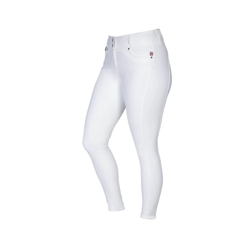 Back On Track Women's Julia Knee Patch Breeches - White 1 Back On Track Women's Julia Knee Patch Breeches - White