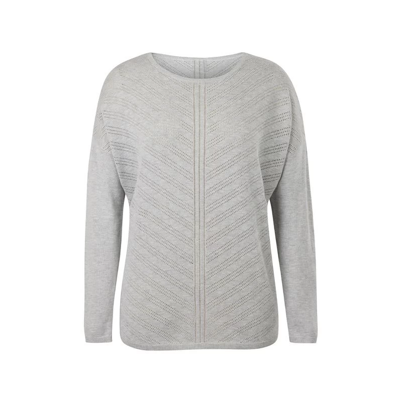 EQL Women's Chevron Pointelle Sweater - Heather Grey 5 EQL Women's Chevron Pointelle Sweater - Heather Grey - Image 5
