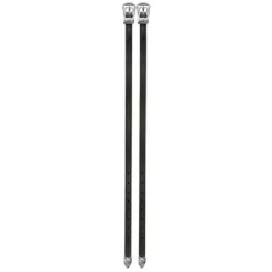 Perri's Spur Straps W/Silver Buckles - Black