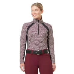 Kerrits Women's Rail Side Quarter Zip Tech Top - Sangria Starlight -Equestrian Clothing Store 681957 800 800