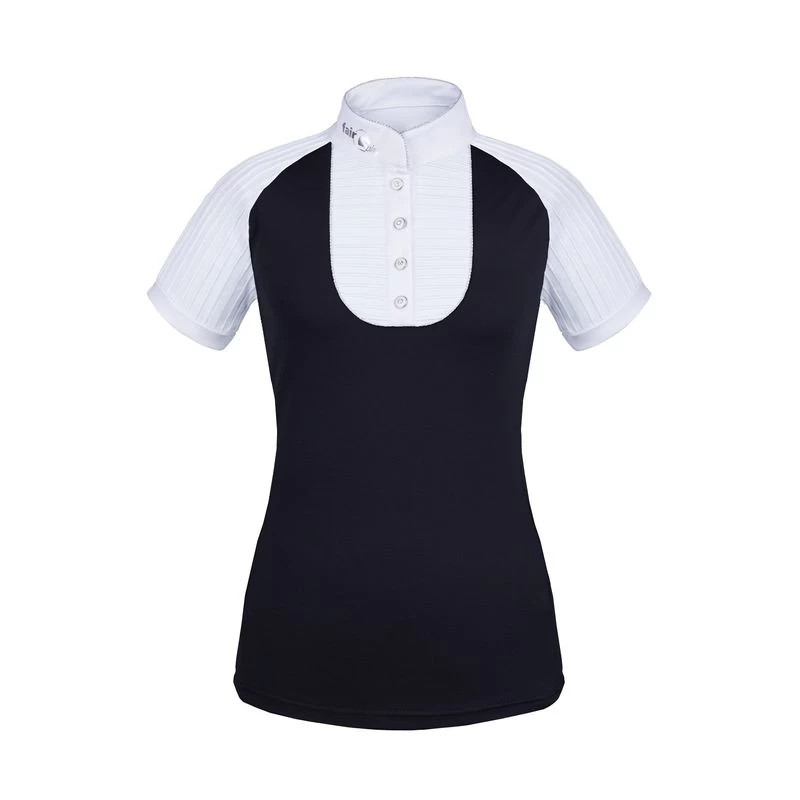 Fair Play Women's Justine Short Sleeve Compeition Shirt - Black/White 1 Fair Play Women's Justine Short Sleeve Compeition Shirt - Black/White