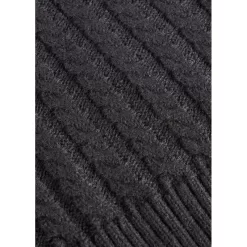 EQL Women's Brittany Cable Knit V-Neck Sweater - Black -Equestrian Clothing Store 694381 800 800