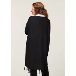 EQL Women's Bits & Fringe Cardigan - Black/Sterling 9 EQL Women's Bits & Fringe Cardigan - Black/Sterling -Equestrian Clothing Store 694501 800 800