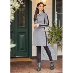 EQL Women's Ascent Ponte Tunic Dress - Charcoal Heather -Equestrian Clothing Store 700475 800 800