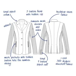 Tredstep Women's Solo Airlite Competition Coat - Navy -Equestrian Clothing Store 703774 800 800