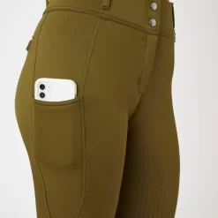 Horze Women's Mira Thermo Full Seat Breeches - Fir Green -Equestrian Clothing Store 716836 800 800